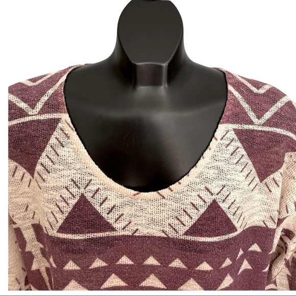 Ginger G Tops - Women’s Ginger G Geometric Aztec Large Soft Knit Sweater